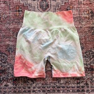 Amazon Women's Tie-Dye Bike Shorts
